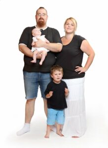 Übergewichtige Eltern mit übergewichtigen Kindern
